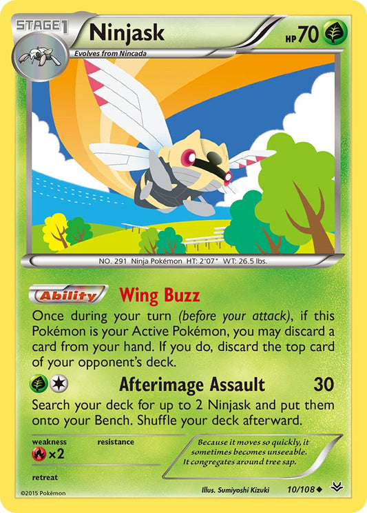 Ninjask 10/108 Reverse Uncommon - MissingNo.
