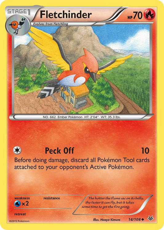 Fletchinder 14/108 Reverse Uncommon - MissingNo.