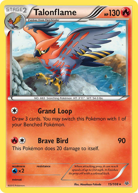 Talonflame 15/108 Reverse Rare - MissingNo.