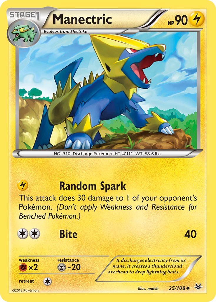 Manectric 25/108 Reverse Uncommon - MissingNo.