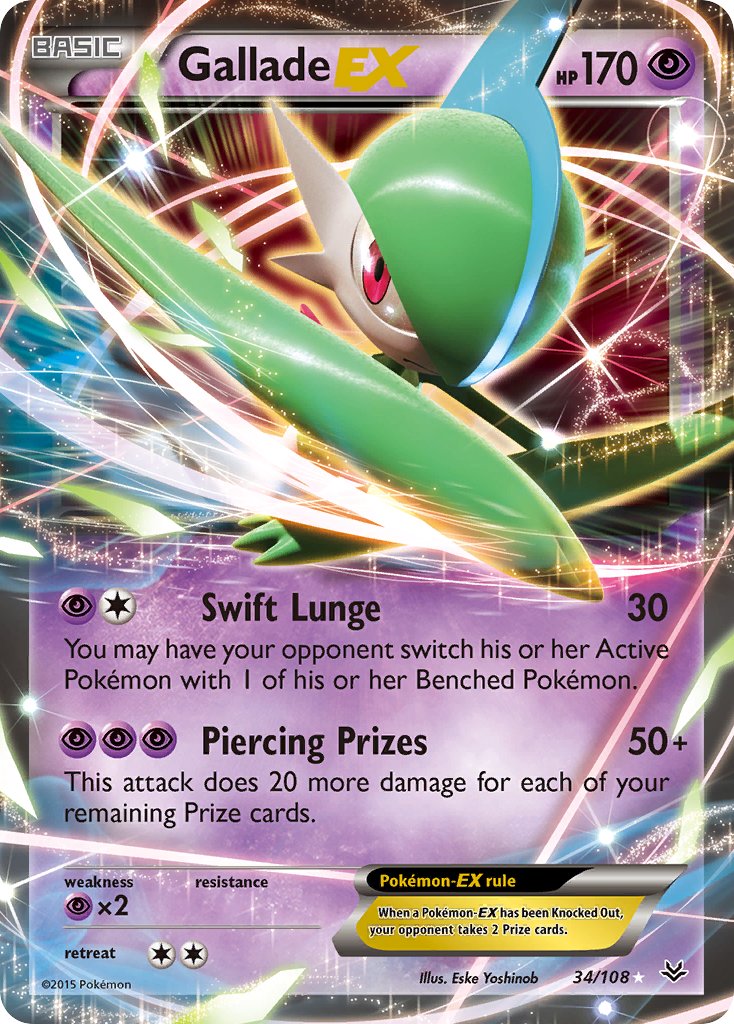 Gallade EX 34/108 Holo Rare EX - MissingNo.