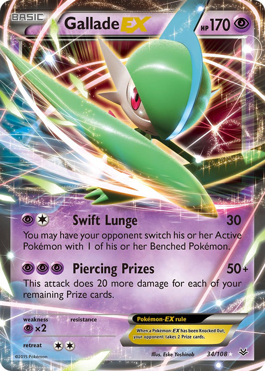 Gallade EX 34/108 Holo Rare EX - MissingNo.