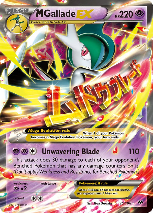 M Gallade EX 35/108 Holo Rare Mega EX - MissingNo.
