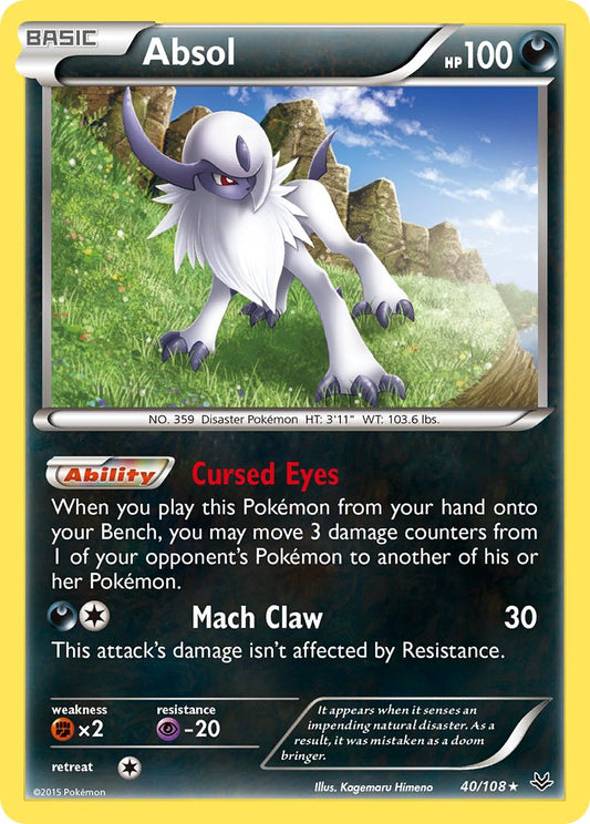 Absol 40/108 Reverse Rare - MissingNo.