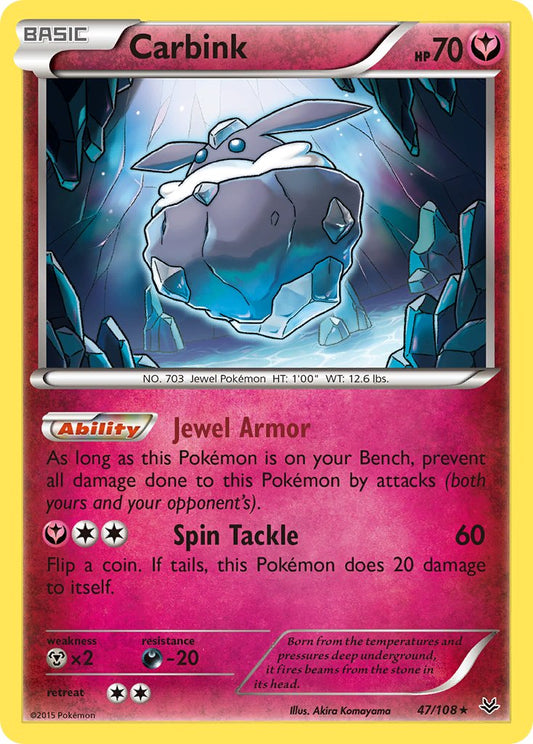 Carbink 47/108 Reverse Rare - MissingNo.