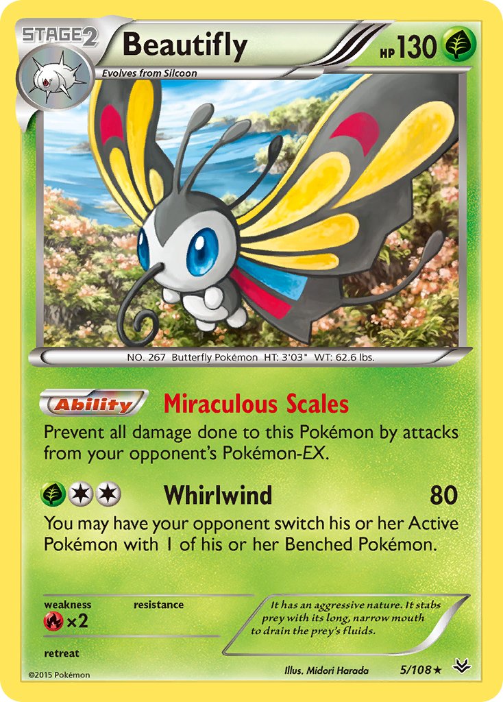 Beautifly 5/108 Holo Rare - MissingNo.