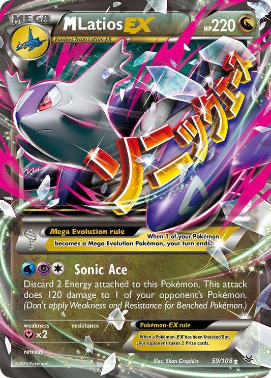 M Latios EX 59/108 Holo Rare Mega EX - MissingNo.