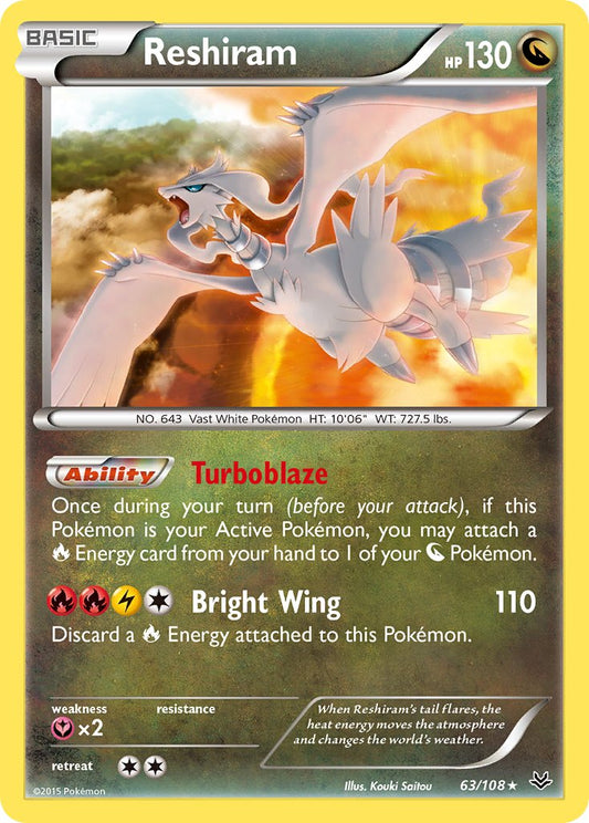 Reshiram 63/108 Holo Rare - MissingNo.