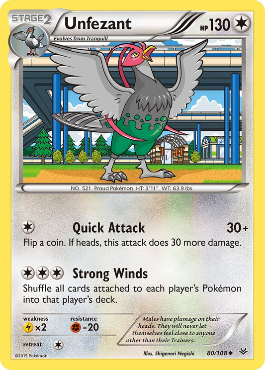 Unfezant 80/108 Reverse Uncommon - MissingNo.
