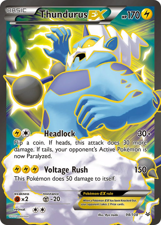Thundurus EX 98/108 Holo Ultra Rare EX - MissingNo.