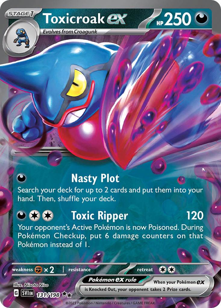 Toxicroak ex 131/198 Play! Pokémon Stamp Prize Pack Series 3 Exclusive - MissingNo.