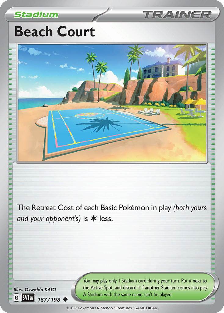 Beach Court 167/198 Pokémon TCG Gym Stamped Present Pack Exclusive - MissingNo.