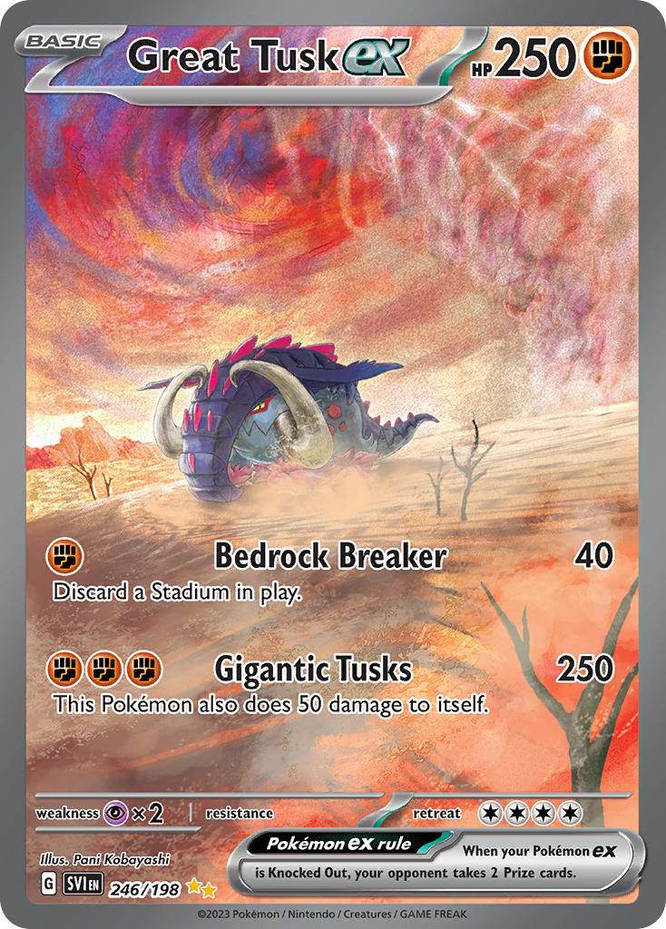 Great Tusk ex 246/198 Special Illustration Rare ex - MissingNo.