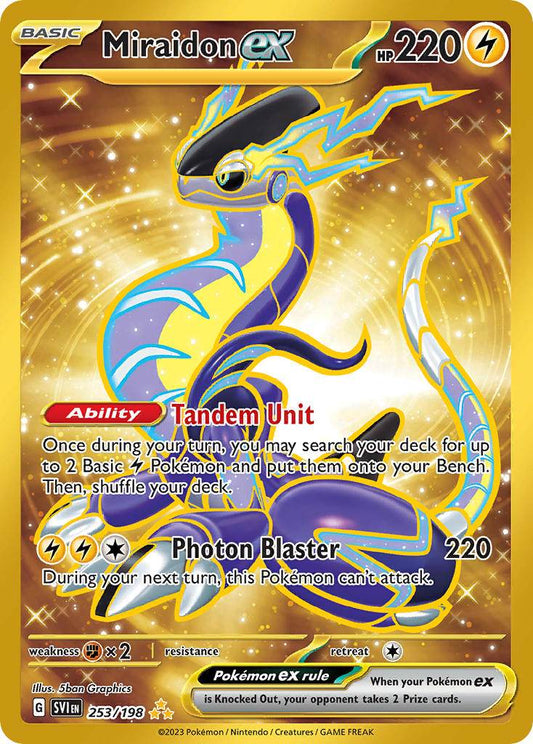 Miraidon ex 253/198 Gold Hyper Rare ex - MissingNo.