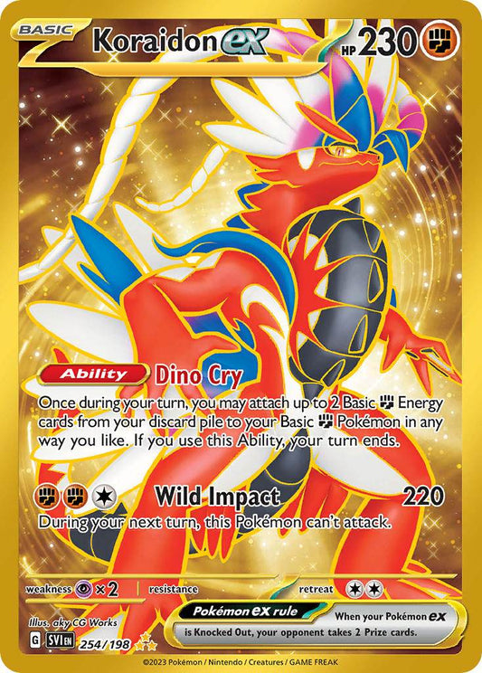 Koraidon ex 254/198 Gold Hyper Rare ex - MissingNo.