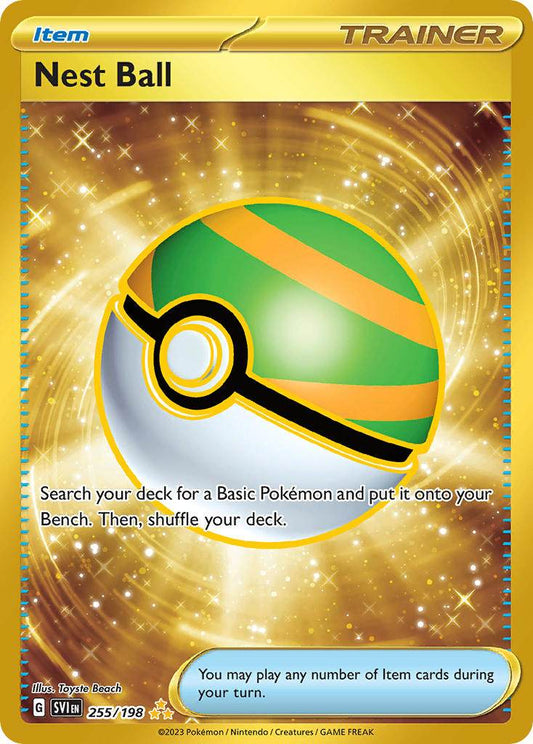 Nest Ball 255/198 Gold Hyper Rare - MissingNo.