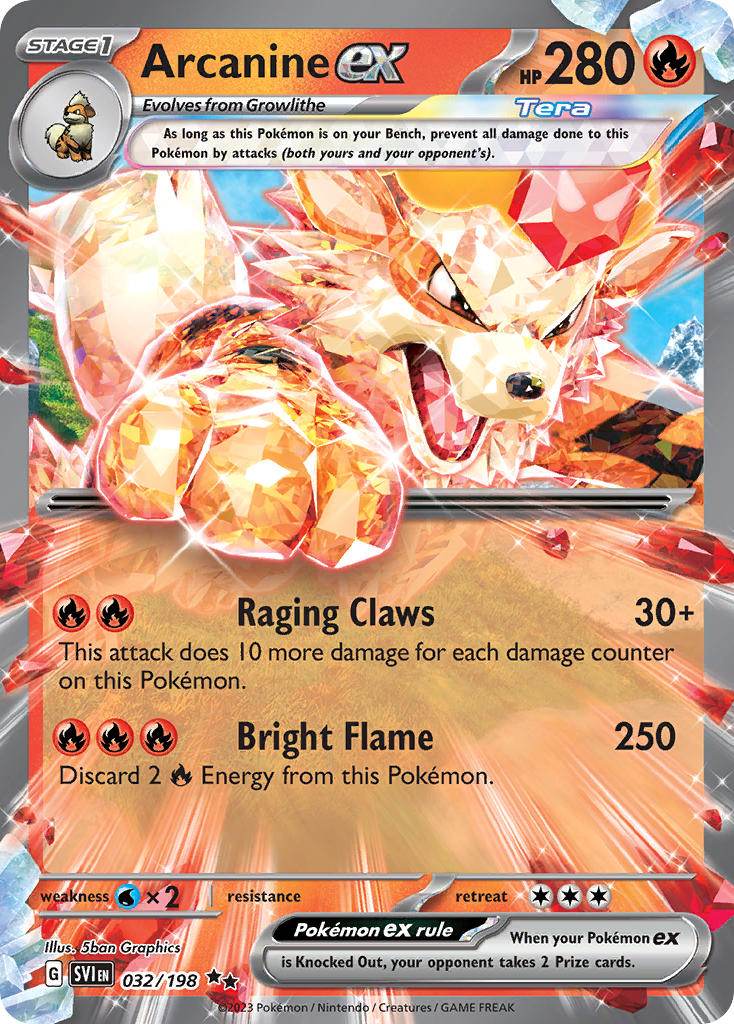 Arcanine ex 32/198 Double Rare ex - MissingNo.