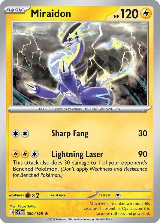 Miraidon 80/198 Reverse Rare - MissingNo.