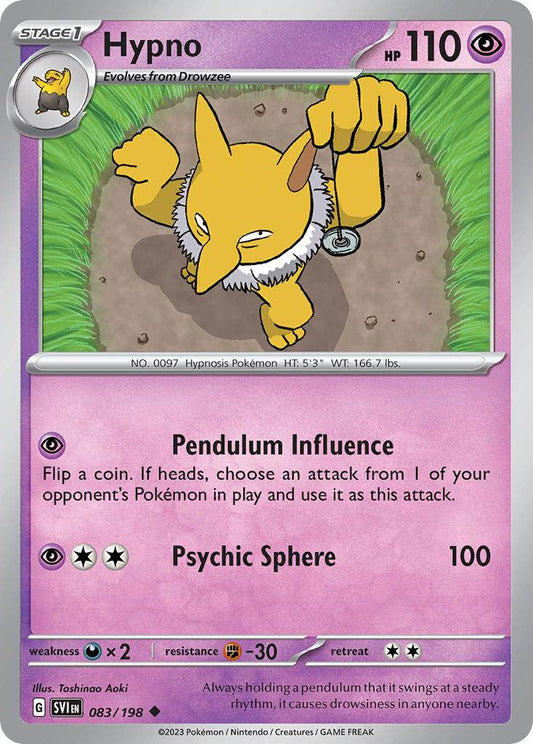 Hypno 83/198 Uncommon - MissingNo.