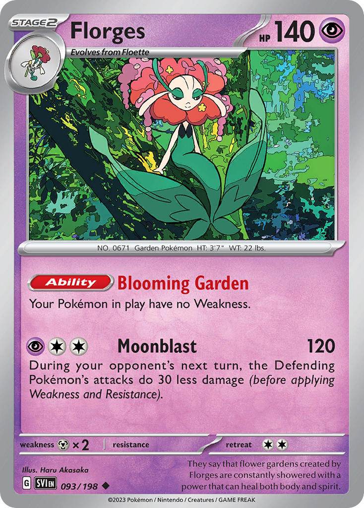 Florges 93/198 Reverse Uncommon - MissingNo.