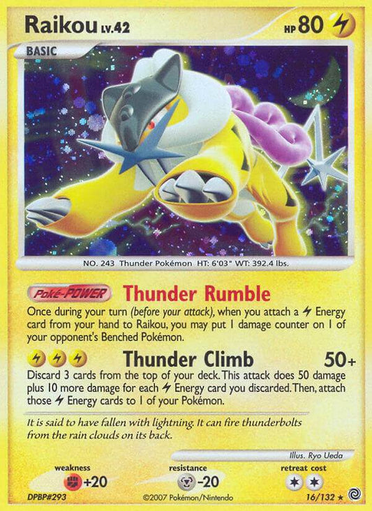 Raikou 16/132 Cracked Ice Holofoil Fall 2010 Collector's Tins Exclusive - MissingNo.