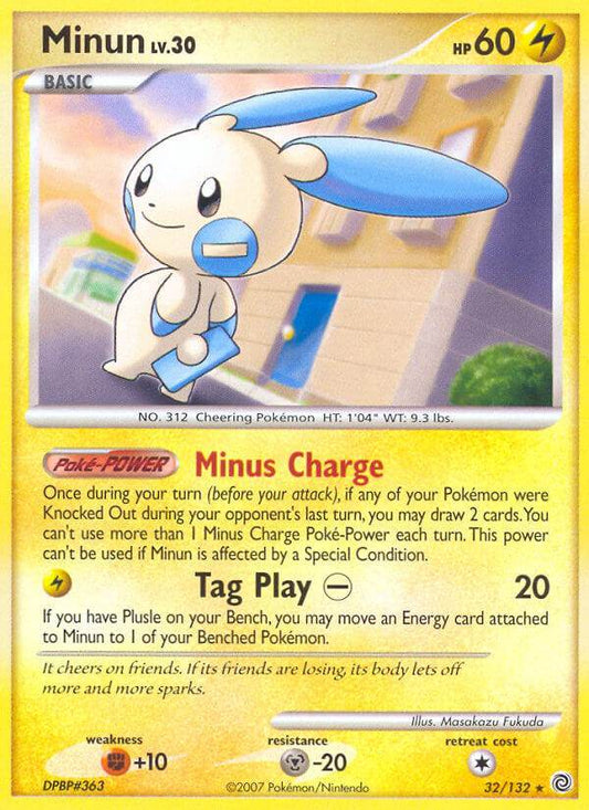 Minun 32/132 Reverse Rare - MissingNo.