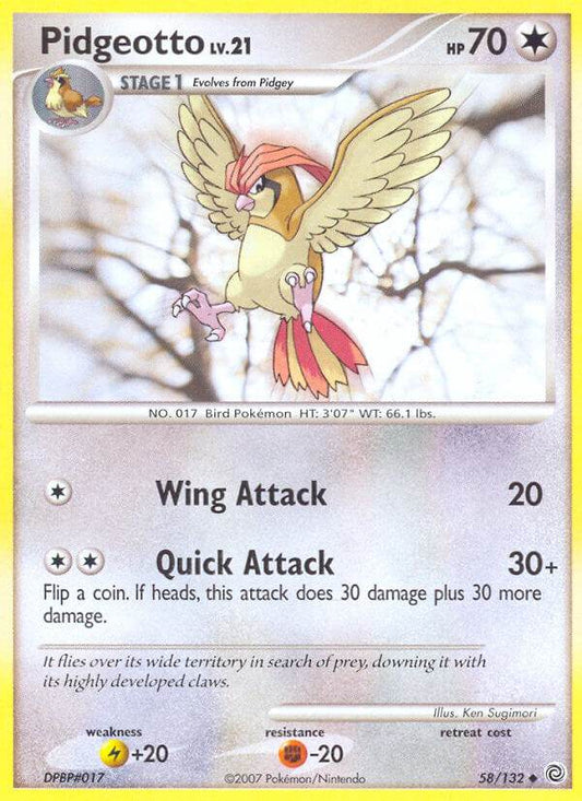 Pidgeotto 58/132 Reverse Uncommon - MissingNo.