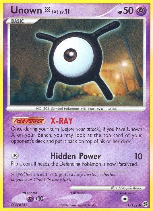 Unown X 71/132 Reverse Uncommon - MissingNo.