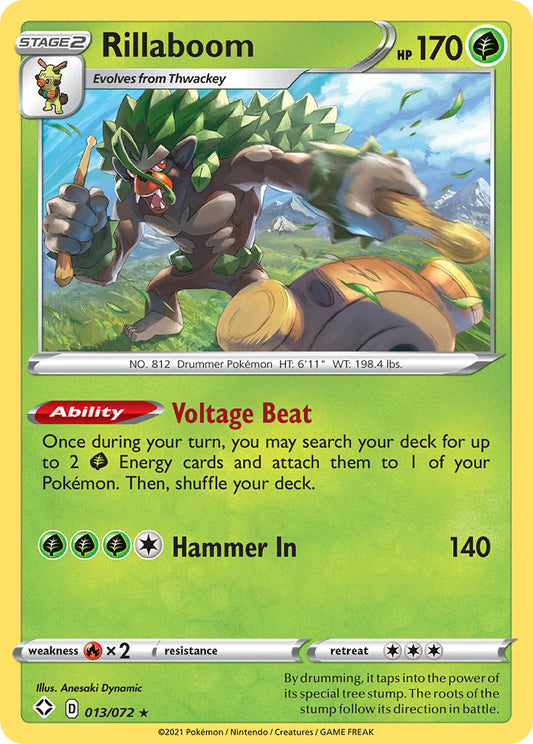 Rillaboom 13/72 Reverse Rare