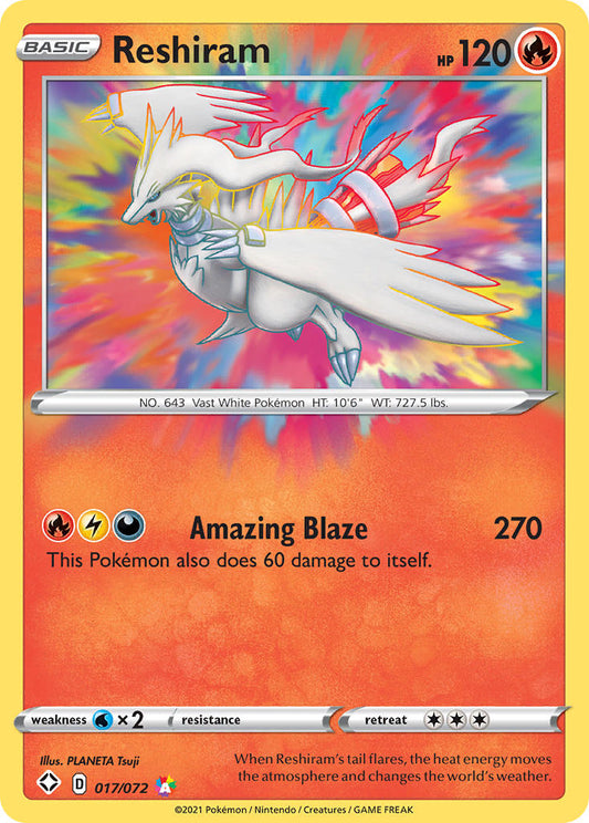 Reshiram 17/72 Holo Amazing Rare
