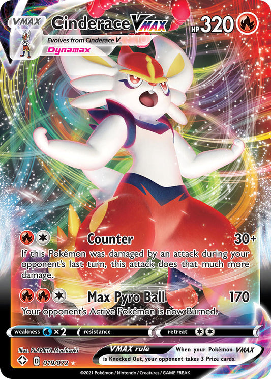 Cinderace VMAX 19/72 Holo Rare VMAX