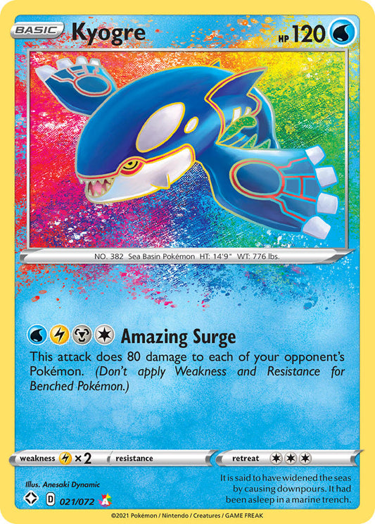 Kyogre 21/72 Holo Amazing Rare