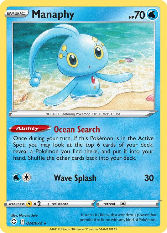 Manaphy 24/72 Reverse Rare