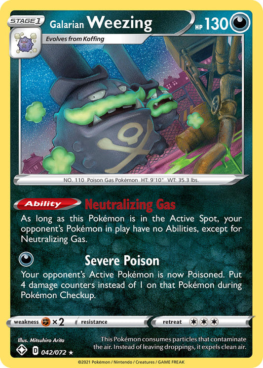 Galarian Weezing 42/72 Reverse Rare