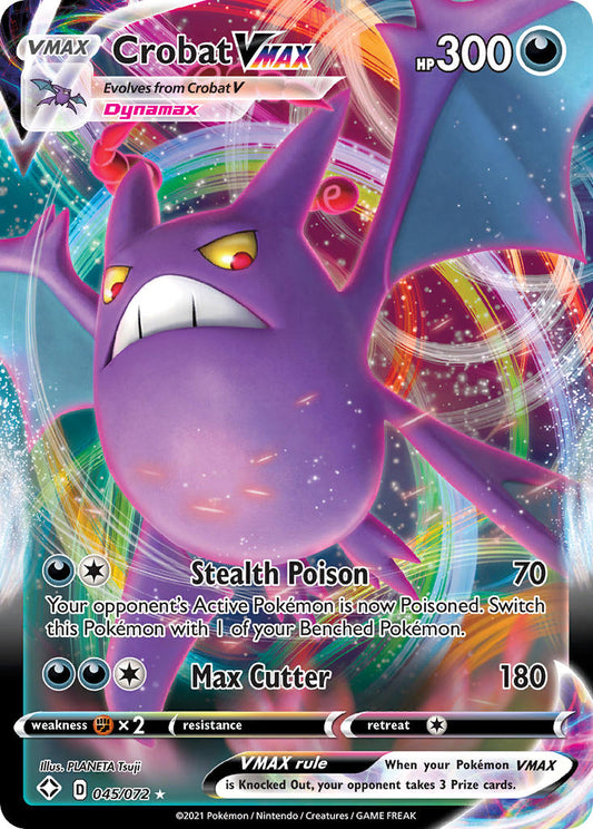 Crobat VMAX 45/72 Holo Rare VMAX