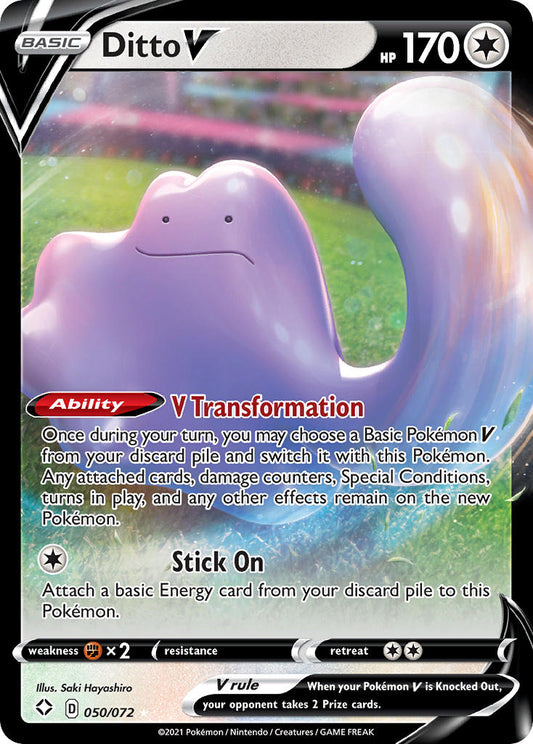 Ditto V 50/72 Holo Rare V