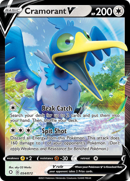 Cramorant V 54/72 Holo Rare V