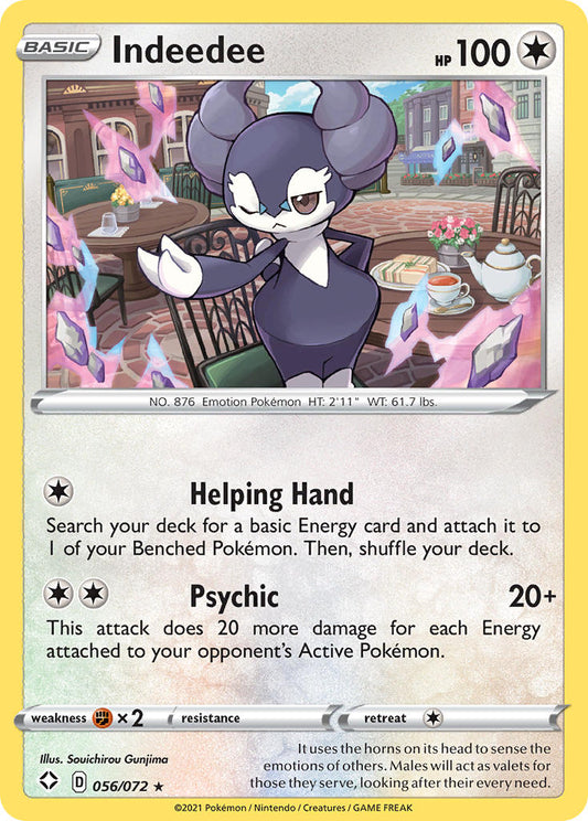Indeedee 56/72 Holo Rare
