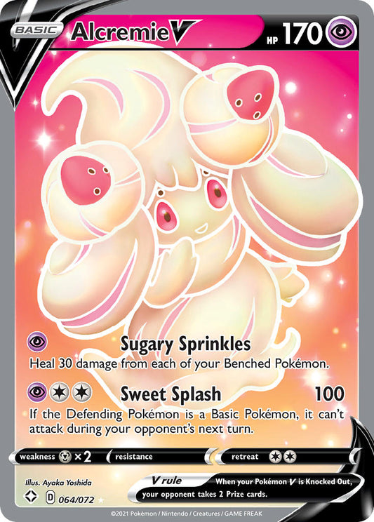 Alcremie V 64/72 Holo Ultra Rare V