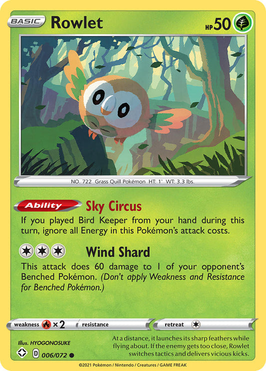 Rowlet 6/72 Reverse Common