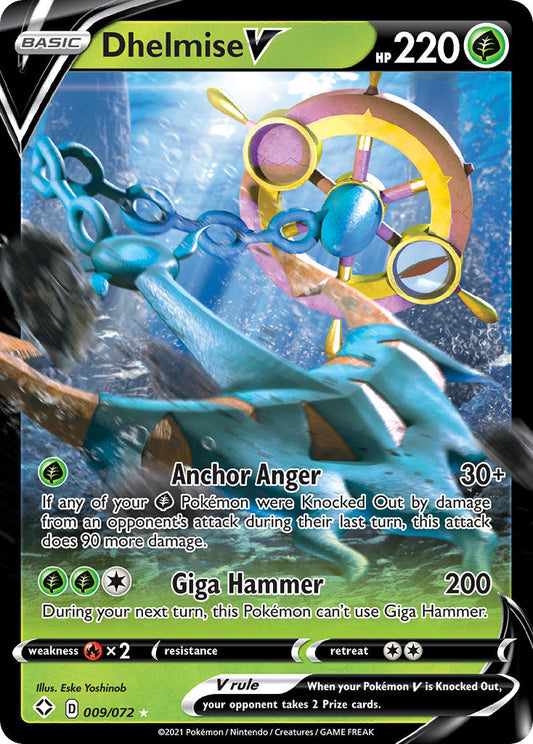 Dhelmise V 9/72 Holo Rare V
