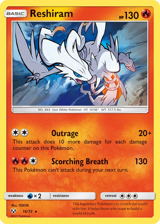 Reshiram 14/73 Reverse Rare - MissingNo.