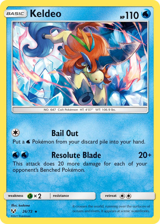 Keldeo 26/73 Reverse Rare - MissingNo.