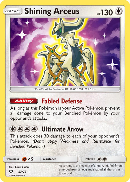 Shining Arceus 57/73 Holo Rare - MissingNo.
