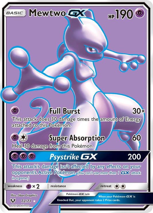 Mewtwo GX 72/73 Holo Ultra Rare GX - MissingNo.