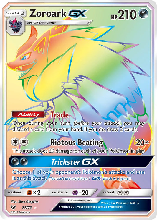 Zoroark GX 77/73 Rainbow Secret Rare GX - MissingNo.
