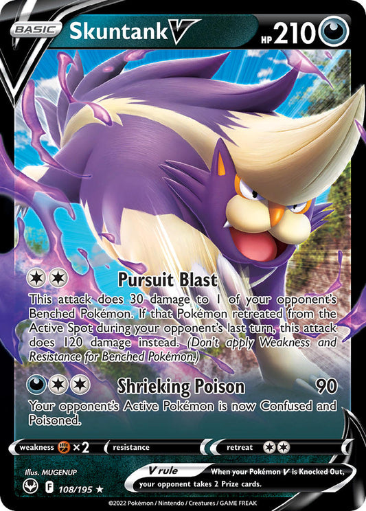 Skuntank V 108/195 Holo Rare V