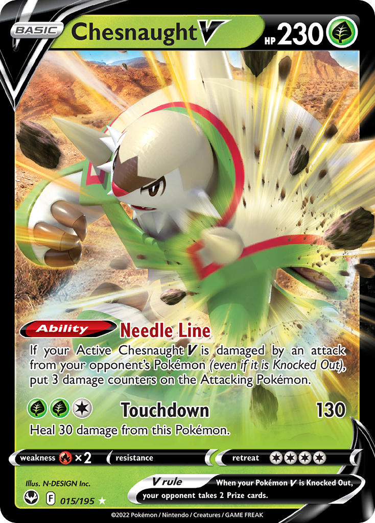 Chesnaught V 15/195 Holo Rare V