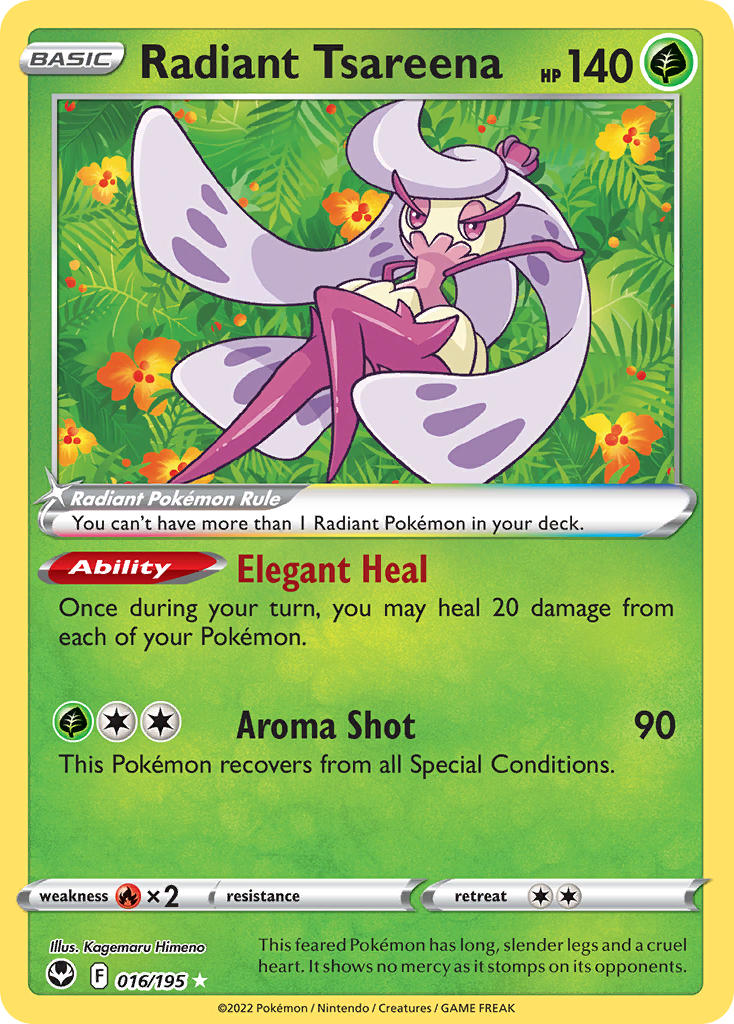 Radiant Tsareena 16/195 Holo Play! Pokémon Stamp Prize Pack Series 3 Exclusive