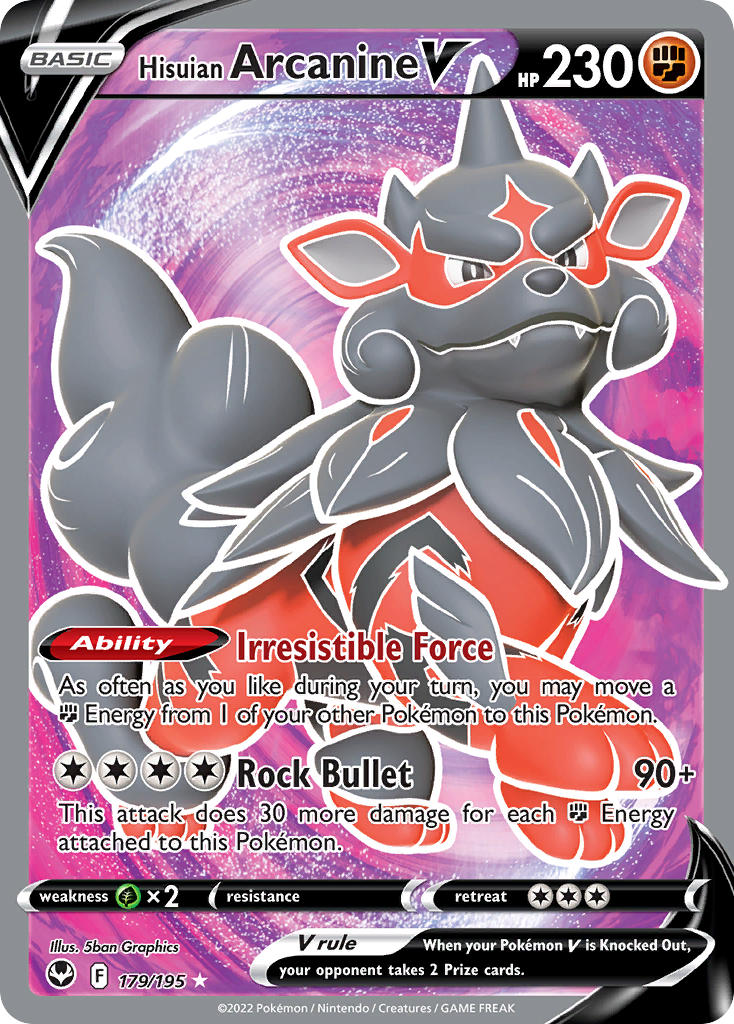 Hisuian Arcanine V 179/195 Holo Ultra Rare V